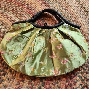 Elegant Green Embroidered Women's Bag